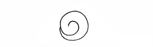 卡通蜗牛简笔画