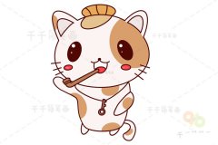 Q版小猫咪简笔画步骤图