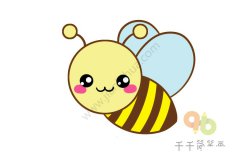 乖巧的蜜蜂简笔画图片