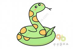 一步一步教你画蛇的简笔画
