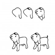 小狗的画法动物简笔画步骤图片大全