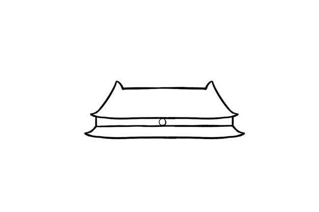 国庆节天安门放礼花的简笔画