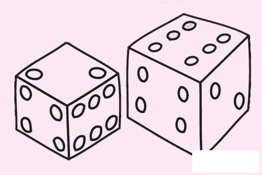 骰子简笔画图片