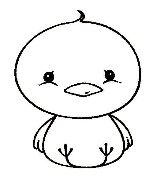 小鸡简笔画画法步骤