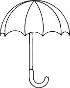 雨伞物品简笔画步骤图片大全二