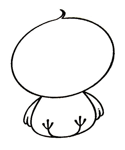 小鸡简笔画图片