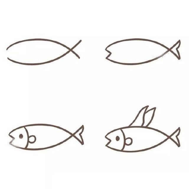 小鱼简笔画