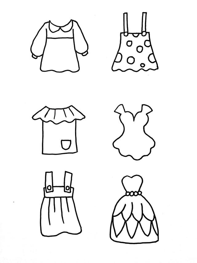 卡通服服装简笔画