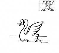 天鹅简笔画图片素材 超简单画法