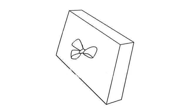 彩色礼盒简笔画