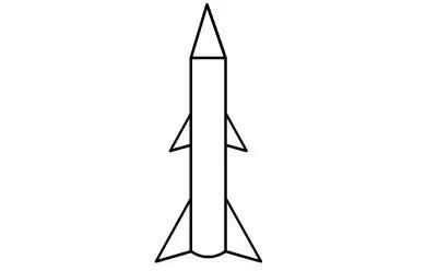 火箭+卫星简笔画步骤图片