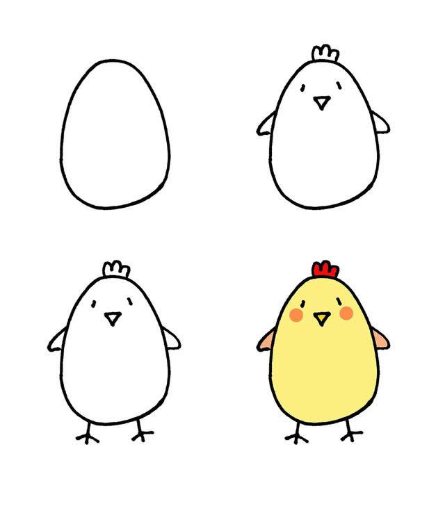 小鸡简笔画