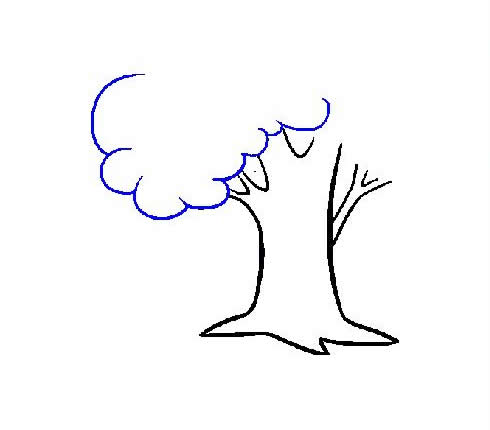 枝繁叶茂的大树简笔画