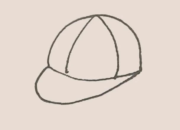 鸭舌帽简笔画