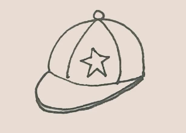 鸭舌帽简笔画