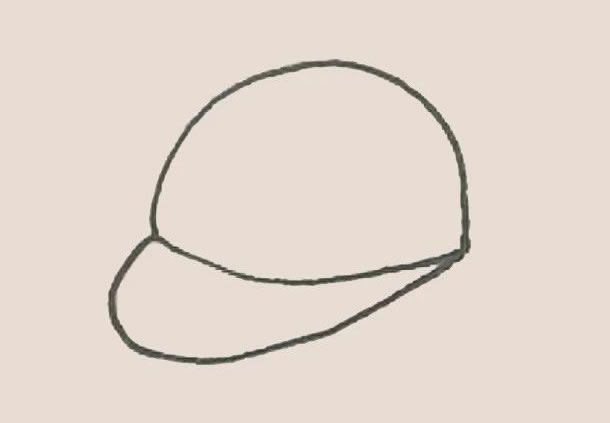 鸭舌帽简笔画
