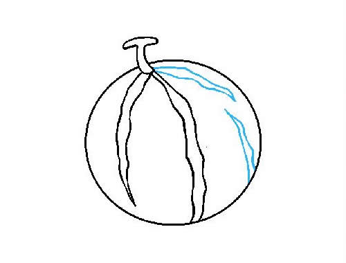 水果西瓜的简笔画步骤图片