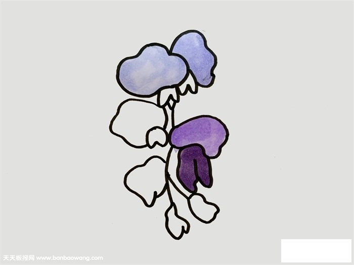紫藤花怎么画