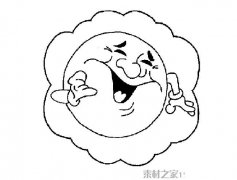 超萌可爱太阳简笔画图片
