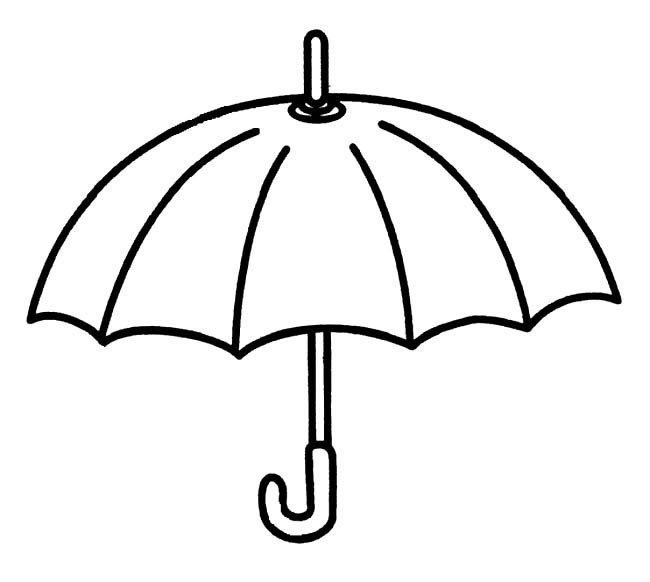 雨伞物品简笔画步骤图片大全