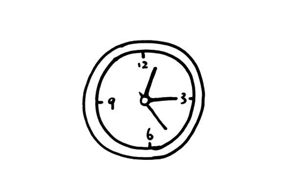 闹钟简笔画的彩色画法