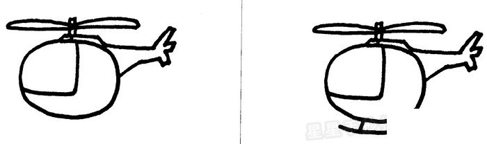 直升飞机简笔画