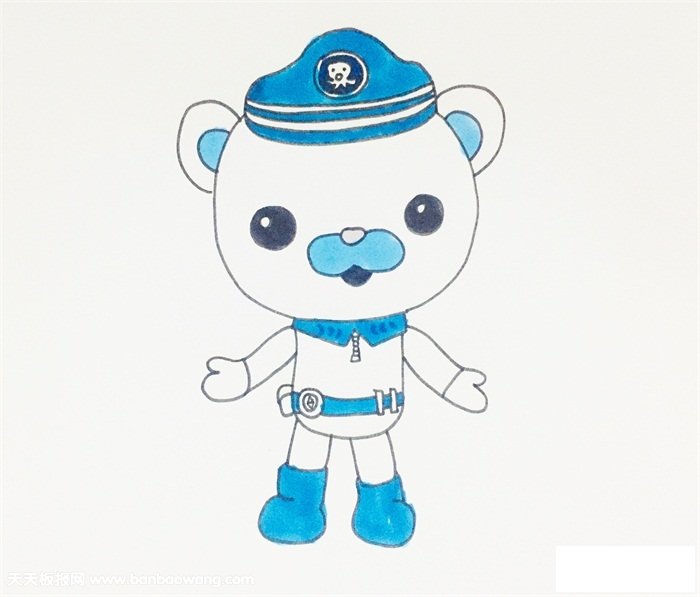 巴克队长简笔画步骤