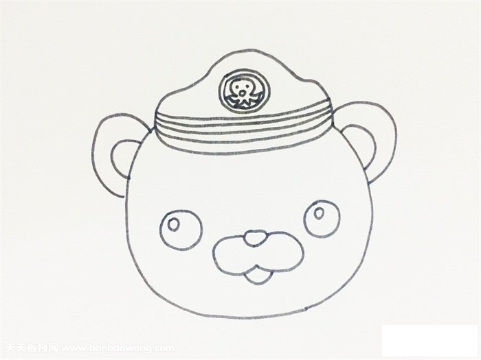 巴克队长简笔画步骤