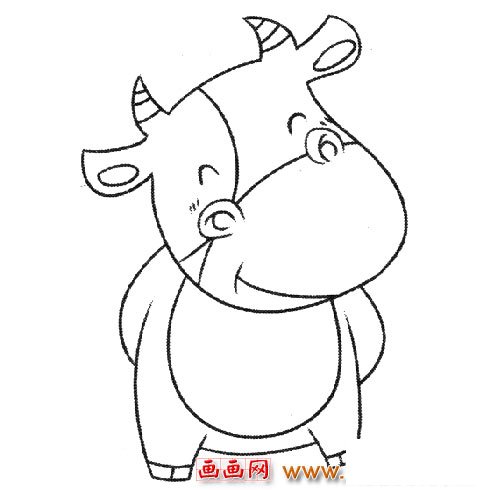 儿童简笔画：老牛