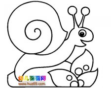 小蜗牛的简笔画4