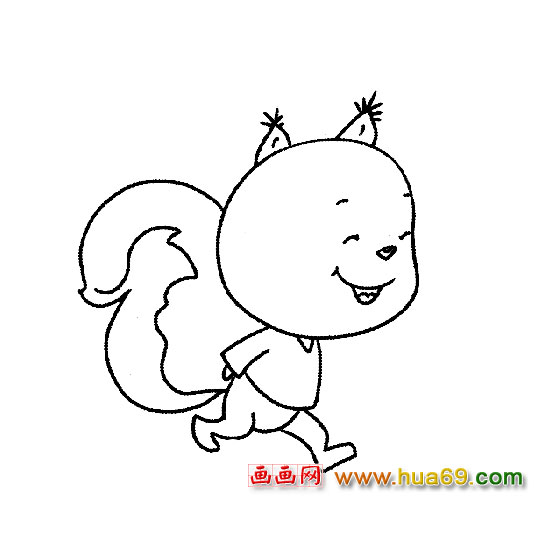 松鼠简笔画：松鼠宝宝4