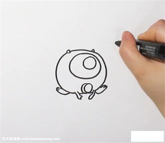 毛怪和大眼仔简笔画