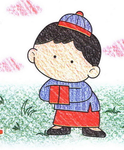 古装中国男孩简笔画图片