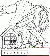 暴风雨雷电交加简笔画