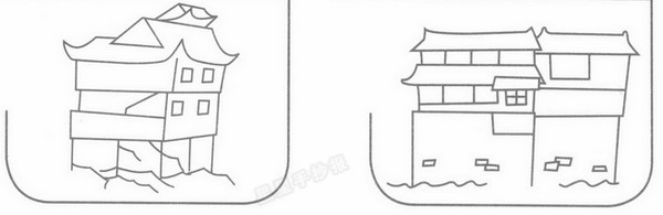 吊脚楼简笔画