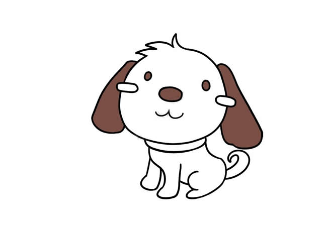 活波可爱的小狗简笔画