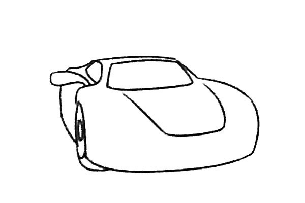 跑车简笔画
