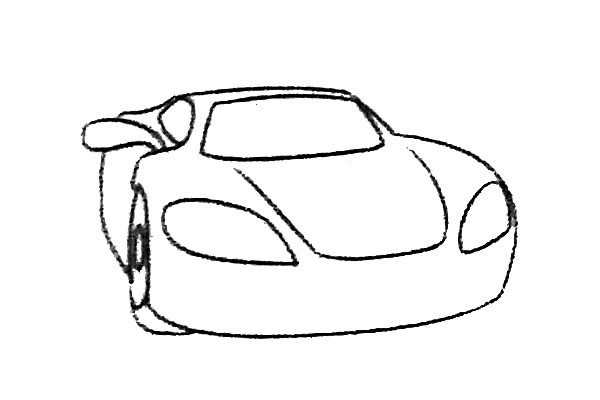 跑车简笔画