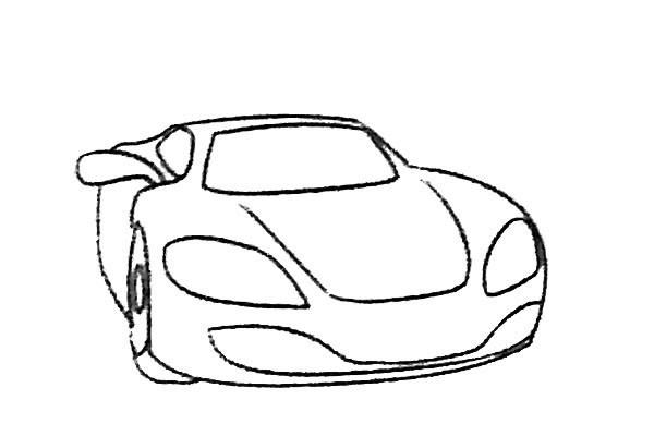 跑车简笔画