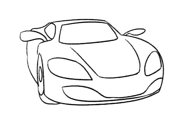 跑车简笔画