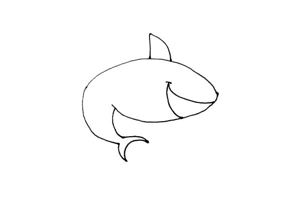 鲨鱼简笔画