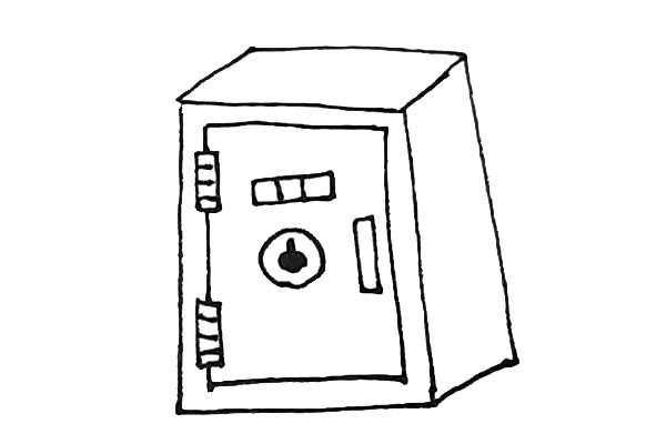 保险柜简笔画