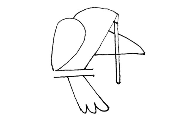 用数字画鸽子简笔画