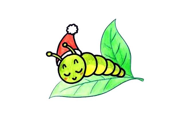 睡觉的毛毛虫简笔画