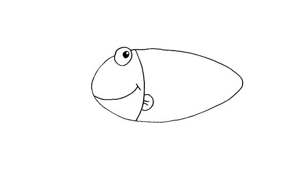 海草和小鱼卡通简笔画