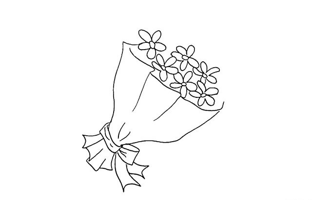 一束花的简笔画