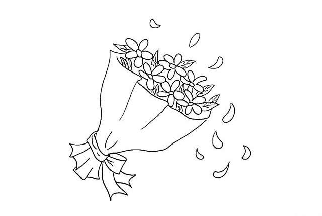 一束花的简笔画