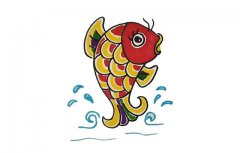 学画鲤鱼简笔画步骤图解教程