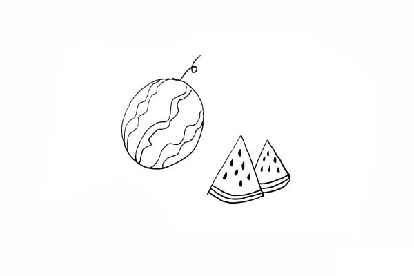 西瓜的简笔画