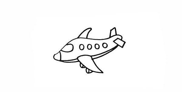 天空中的飞机简笔画